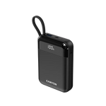 22.5W CANYON OnPower 104 10000mAh powerbanka ar USB-C un Lightning, melna