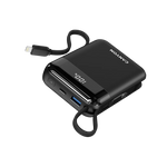 22.5W CANYON OnPower 104 10000mAh powerbanka ar USB-C un Lightning, melna
