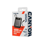 22.5W CANYON OnPower 104 10000mAh powerbanka ar USB-C un Lightning, melna