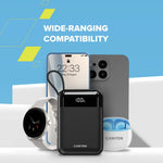 22.5W CANYON OnPower 104 10000mAh powerbanka ar USB-C un Lightning, melna