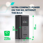 CANYON Внешний аккумулятор OnPower 130 TFT 10 000 мАч PD30W темно-серый