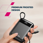 22.5W CANYON OnPower 204 20000mAh powerbanka ar USB-C un Lightning, melna