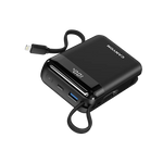 22.5W CANYON OnPower 204 20000mAh powerbanka ar USB-C un Lightning, melna