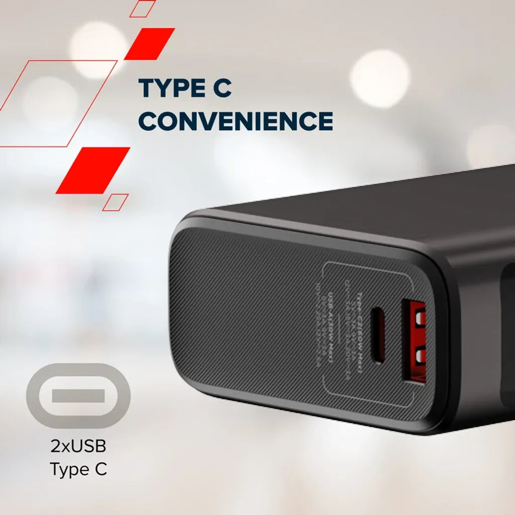 130W CANYON OnPower 230 20000mAh powerbanka ar TFT displeju, tumši pelēka