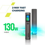 130W CANYON OnPower 230 20000mAh powerbanka ar TFT displeju, tumši pelēka