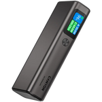 130W CANYON OnPower 230 20000mAh powerbanka ar TFT displeju, tumši pelēka