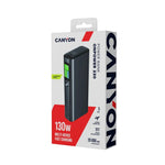 130W CANYON OnPower 230 20000mAh powerbanka ar TFT displeju, tumši pelēka