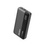 CANYON ārējais akumulators OnPower 240 ultra-ātrā uzlāde PD3.1 25 000 mAh 140W ar digitālo displeju, Tumši pelēks