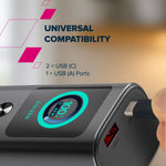 165W CANYON OnPower 265 20000mAh powerbanka ar USB-C kabeli, tumši pelēka
