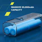165W CANYON OnPower 265 20000mAh powerbanka ar USB-C kabeli, tumši pelēka