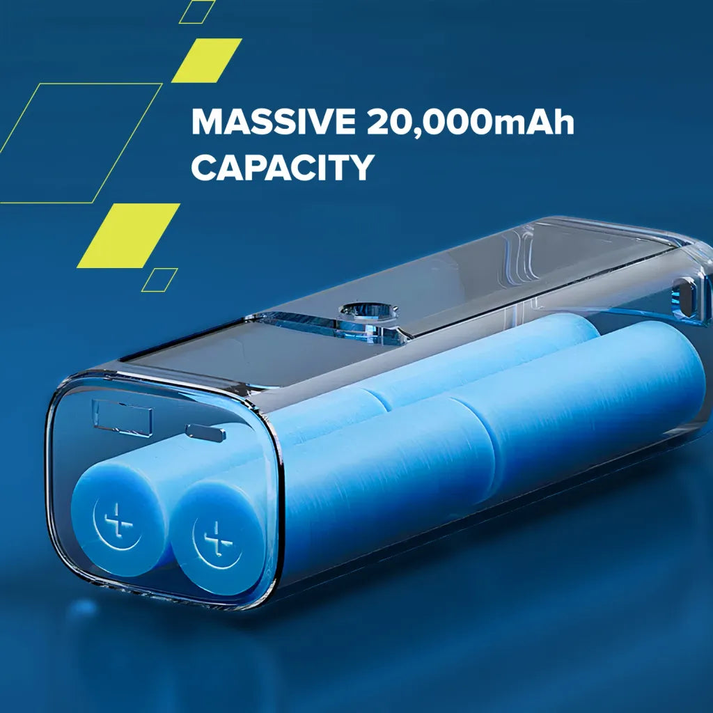 165W CANYON OnPower 265 20000mAh powerbanka ar USB-C kabeli, tumši pelēka