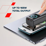 165W CANYON OnPower 265 20000mAh powerbanka ar USB-C kabeli, tumši pelēka