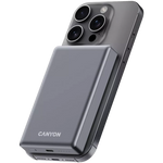 CANYON ārējā baterija OnPower 510 Slim MagSafe 10000 mAh PD20W Tumši pelēka
