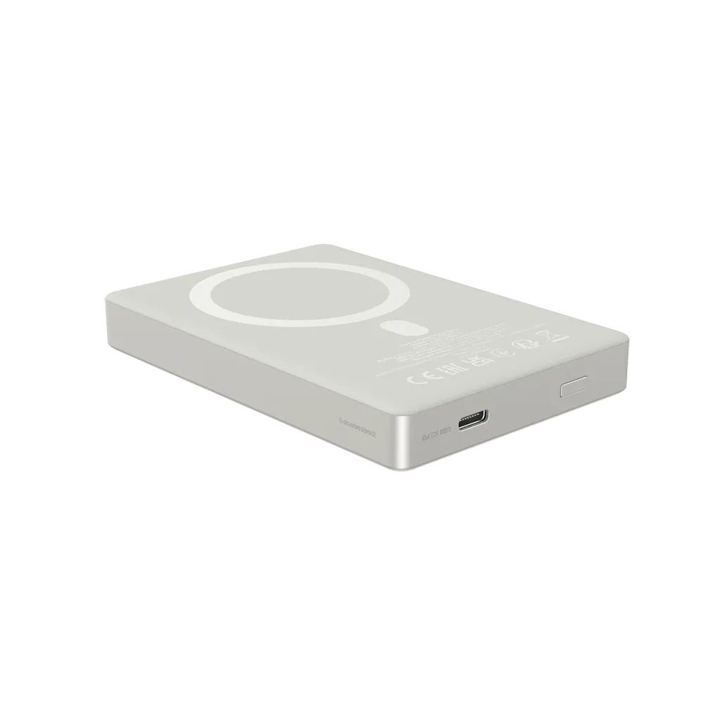 CANYON OnPower 511 20W 10000mAh magnētiskā MagSafe powerbanka, pelēka