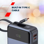 CANYON Power Bank OnPower 600 sisseehitatud kaabliga 20 000 mAh 65 W tumehall