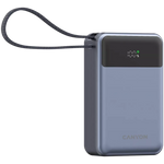CANYON Power Bank OnPower 600 sisseehitatud kaabliga 20 000 mAh 65 W tumehall