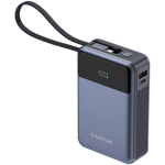 CANYON Power Bank OnPower 600 sisseehitatud kaabliga 20 000 mAh 65 W tumehall