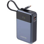 CANYON Power Bank OnPower 600 sisseehitatud kaabliga 20 000 mAh 65 W tumehall
