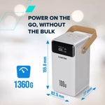 CANYON Power Bank OnPower 610 metāla 60 000 mAh 100 W balts