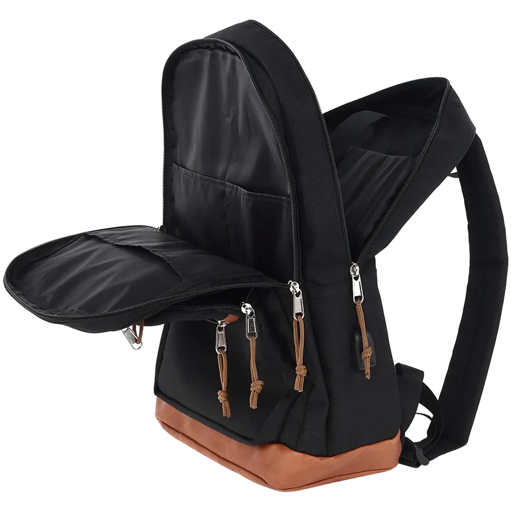 CANYON BPS-5 22L mugursoma datoram līdz 39,6cm, USB-A, melna