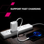 CANYON OnCharge 65RC 65W GaN lādētājs ar ievelkamu USB-C kabeli, melns