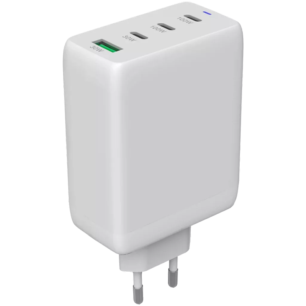 CANYON lādētājs CU100ACC GaN 100 W 3×PD 1×QC EU balts