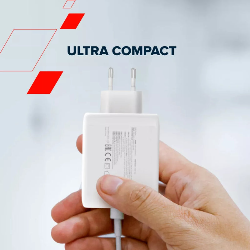 CANYON lādētājs CU100ACC GaN 100 W 3×PD 1×QC EU balts