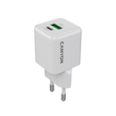 CANYON lādētājs CU20AC GaN 20 W 1×PD 1×QC EU balts