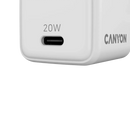 CANYON lādētājs CU20C GaN 20 W 1×PD EU balts
