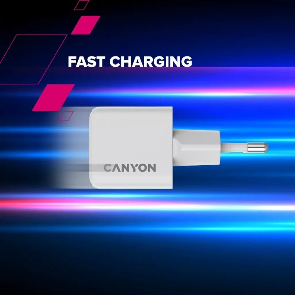 CANYON laadija CU20C GaN 20 W 1×PD EU valge