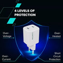 CANYON lādētājs CU35CC GaN 35 W 2×PD EU balts