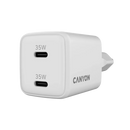 CANYON lādētājs CU35CC GaN 35 W 2×PD EU balts