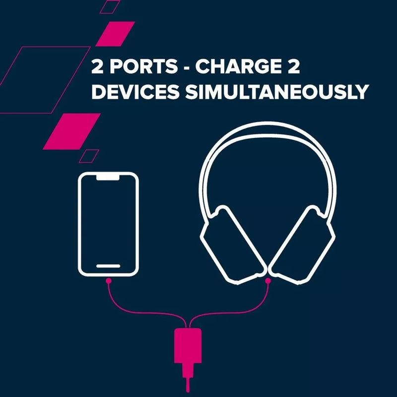 CANYON lādētājs CU35CC GaN 35 W 2×PD EU balts