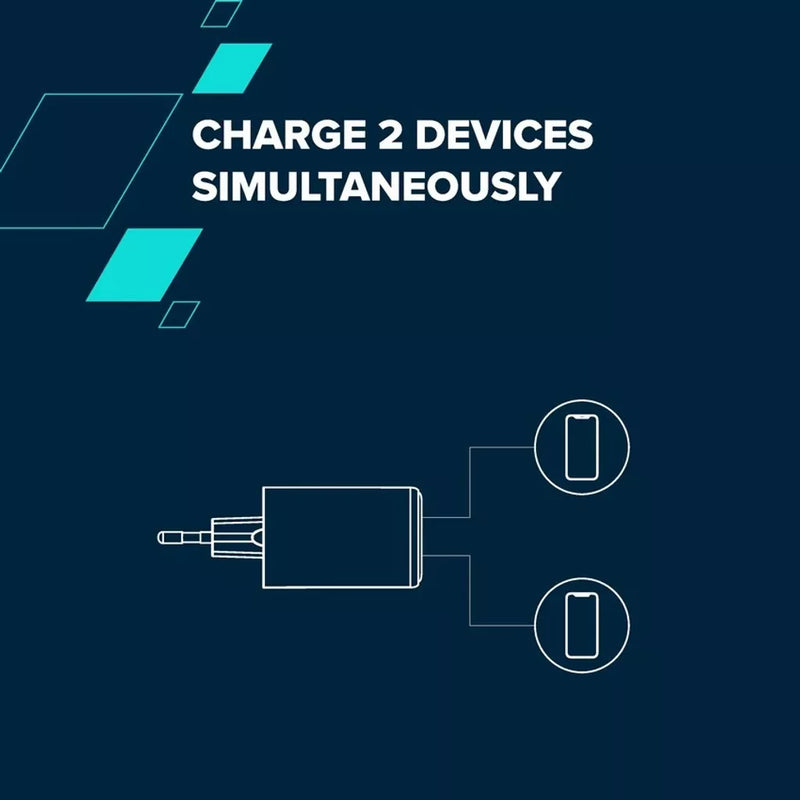 CANYON lādētājs CU45AC GaN 45 W 1×PD 1×QC EU balts
