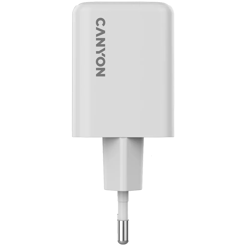 CANYON lādētājs CU45AC GaN 45 W 1×PD 1×QC EU balts