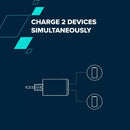 CANYON lādētājs CU45CC GaN 45 W 2×PD EU balts