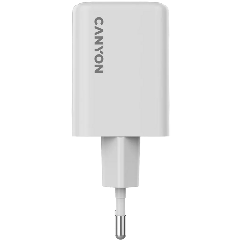 CANYON lādētājs CU45CC GaN 45 W 2×PD EU balts