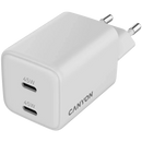CANYON lādētājs CU45CC GaN 45 W 2×PD EU balts