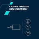 CANYON lādētājs CU65ACC GaN 65 W 2×PD 1×QC EU balts