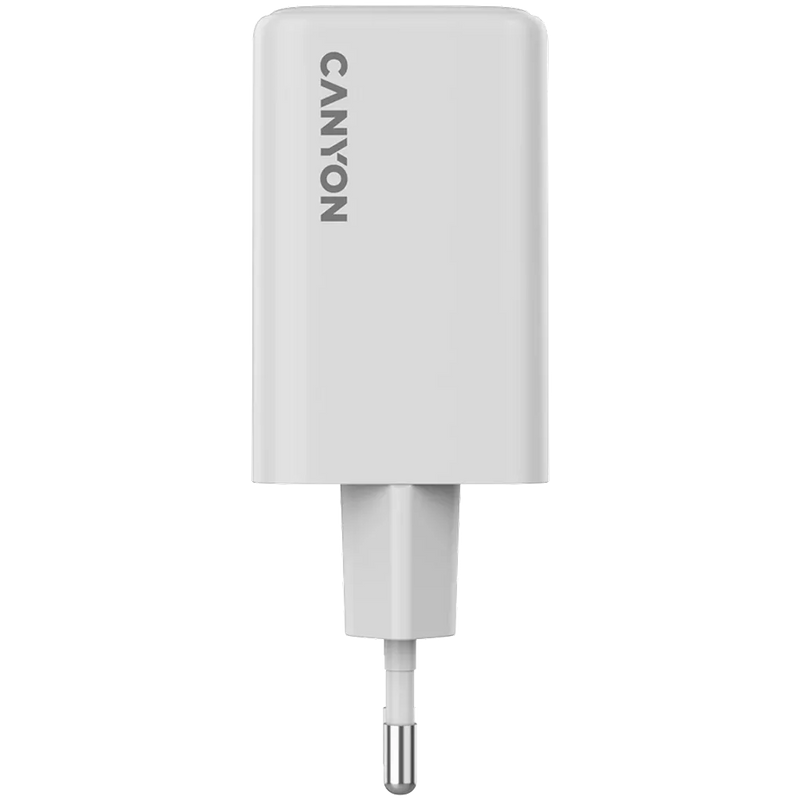 CANYON lādētājs CU65ACC GaN 65 W 2×PD 1×QC EU balts