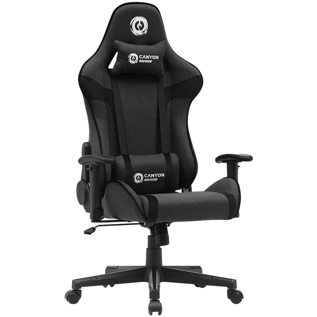 CANYON CNS-FCH01 ergonomisks spēļu krēsls, līdz 150 kg, pelēks