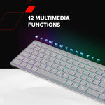 CANYON HKB-W11 bezvadu tastatūra, 2,4 GHz/Bluetooth, RGB, 113 taustiņi