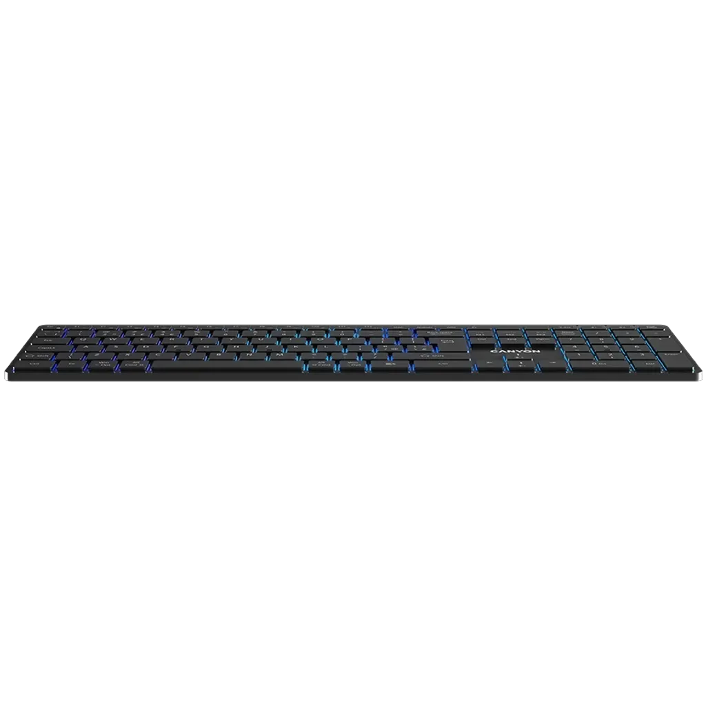 CANYON HKB-W11 bezvadu tastatūra, 2,4 GHz/Bluetooth, RGB, 113 taustiņi