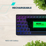 CANYON HKB-W11 bezvadu tastatūra, 2,4 GHz/Bluetooth, RGB, 113 taustiņi, pelēka