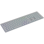 CANYON HKB-W11 bezvadu tastatūra, 2,4 GHz/Bluetooth, RGB, 113 taustiņi, pelēka