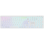 CANYON HKB-W11 bezvadu tastatūra, 2,4 GHz/Bluetooth, RGB, 113 taustiņi, balta
