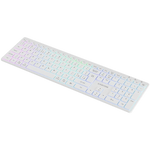 CANYON HKB-W11 bezvadu tastatūra, 2,4 GHz/Bluetooth, RGB, 113 taustiņi, balta