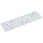 CANYON HKB-W11 bezvadu tastatūra, 2,4 GHz/Bluetooth, RGB, 113 taustiņi, balta