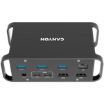 CANYON HDS-95ST USB-C 14 portu dokstacija, 100W, 2×HDMI 4K, pelēka