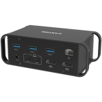CANYON HDS-95ST USB-C 14 portu dokstacija, 100W, 2×HDMI 4K, pelēka